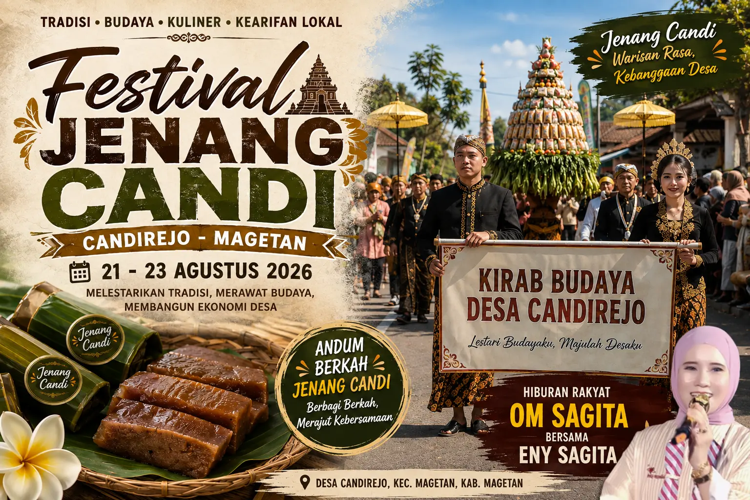 Festival Jenang Candi 2026 di Candirejo Magetan: Tradisi Kuliner, Kirab Budaya, dan Andum Berkah