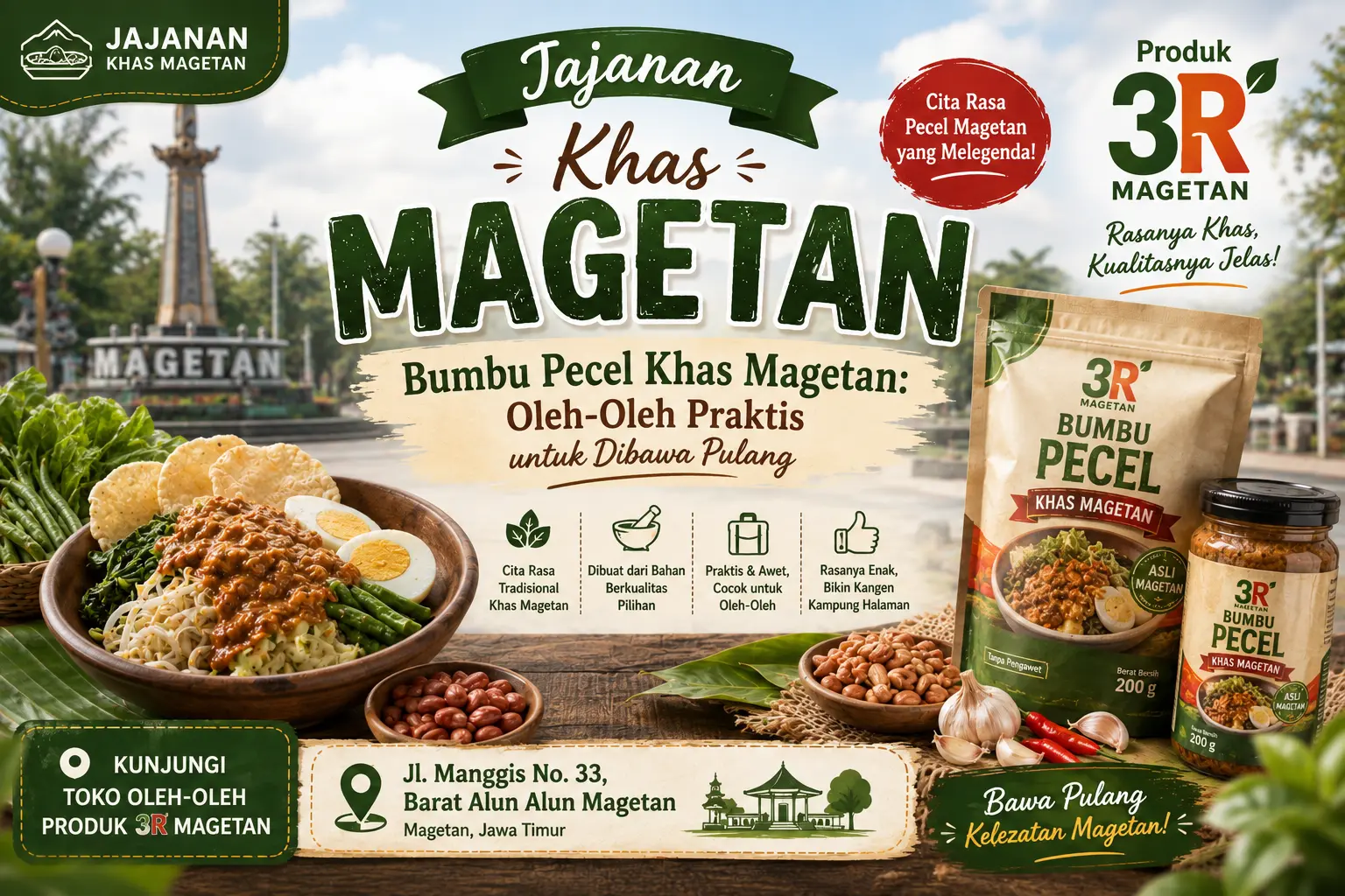 Bumbu Pecel Khas Magetan Asli: Oleh-Oleh Praktis & Tahan Lama